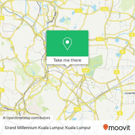 Peta Grand Millennium Kuala Lumpur