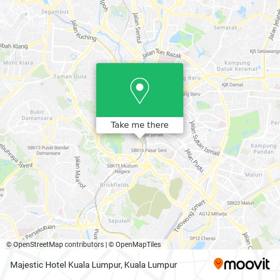 Peta Majestic Hotel Kuala Lumpur