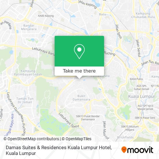 Damas Suites & Residences Kuala Lumpur Hotel map