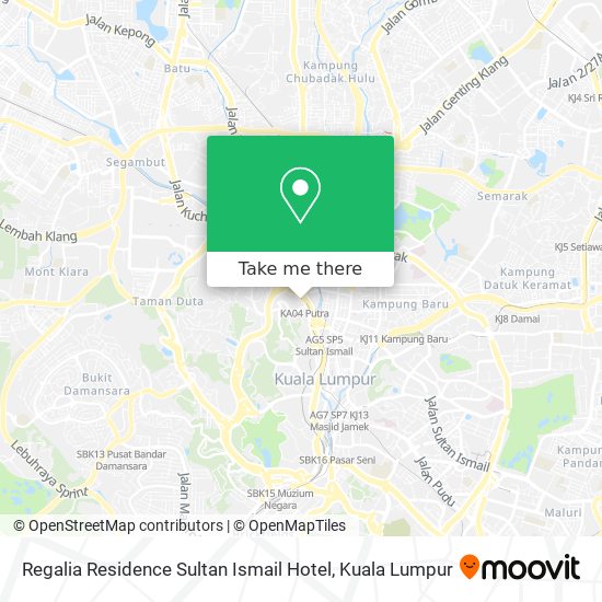 Regalia Residence Sultan Ismail Hotel map