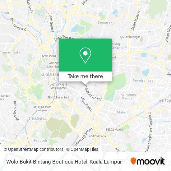 How to get to Wolo Bukit Bintang Boutique Hotel in Kuala Lumpur by