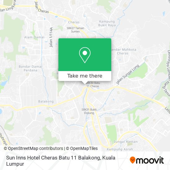 Sun Inns Hotel Cheras Batu 11 Balakong map