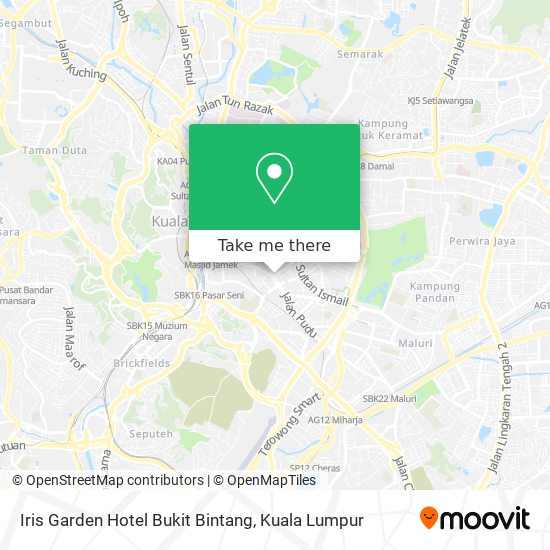 Peta Iris Garden Hotel Bukit Bintang