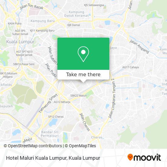 Peta Hotel Maluri Kuala Lumpur