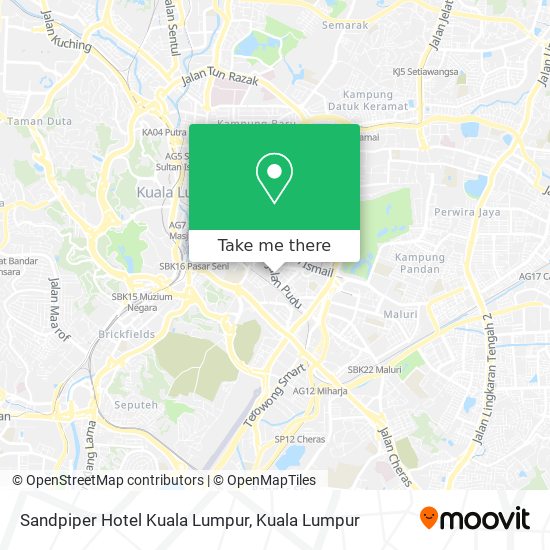 Peta Sandpiper Hotel Kuala Lumpur