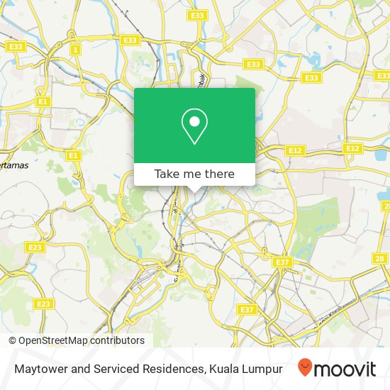 Maytower and Serviced Residences map