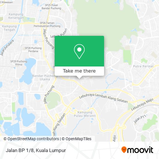 Jalan BP 1/8 map