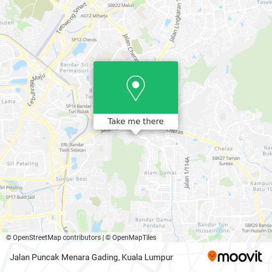 Jalan Puncak Menara Gading map
