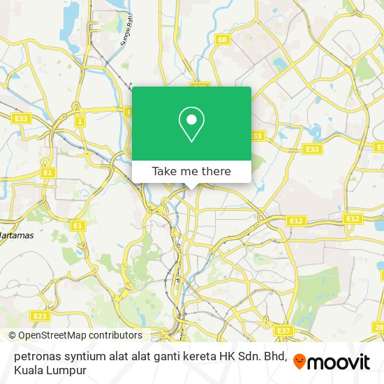 petronas syntium alat alat ganti kereta HK Sdn. Bhd map