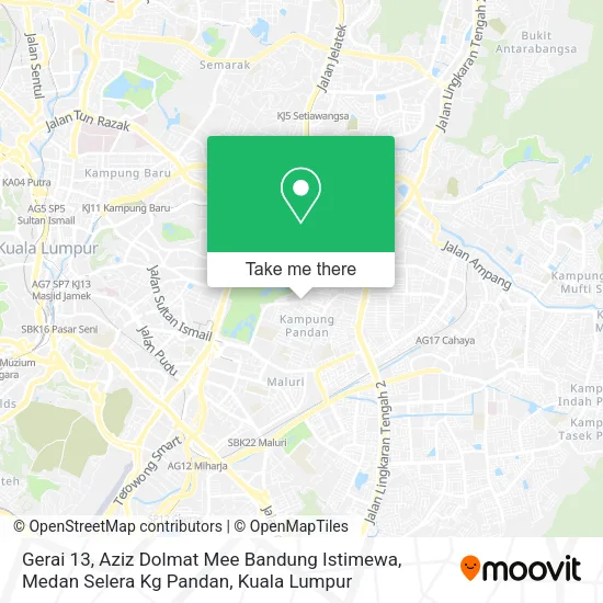 Gerai 13, Aziz Dolmat Mee Bandung Istimewa, Medan Selera Kg Pandan map