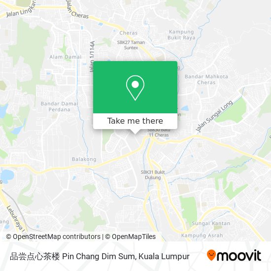品尝点心茶楼 Pin Chang Dim Sum map