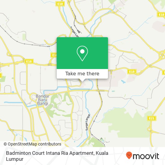 Badminton Court Intana Ria Apartment map
