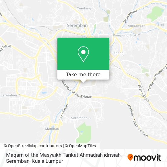 Maqam of the Masyaikh Tarikat Ahmadiah idrisiah, Seremban map