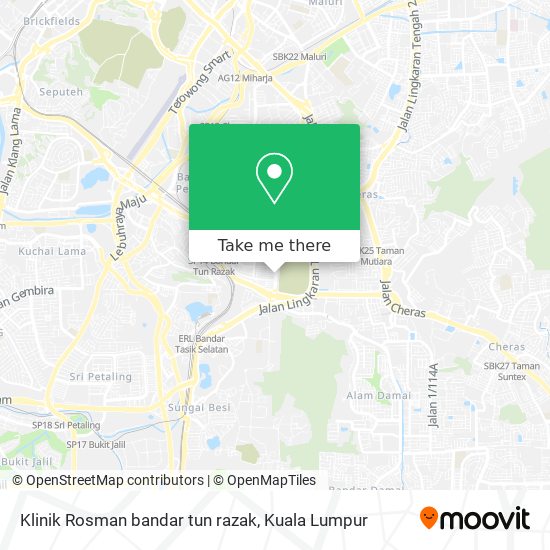Klinik Rosman bandar tun razak map