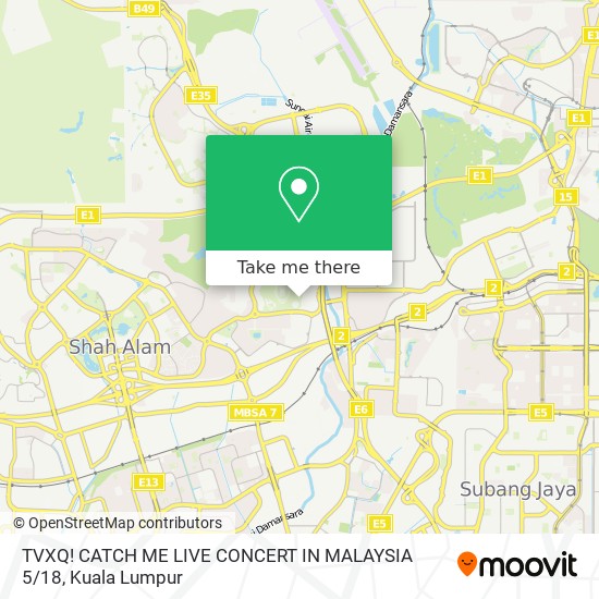 TVXQ! CATCH ME LIVE CONCERT IN MALAYSIA 5 / 18 map