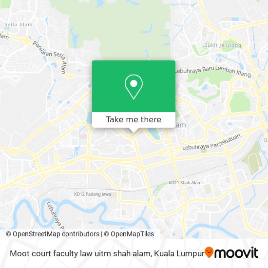 Moot court faculty law uitm shah alam map