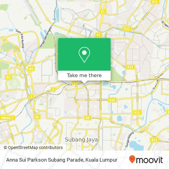 Peta Anna Sui Parkson Subang Parade