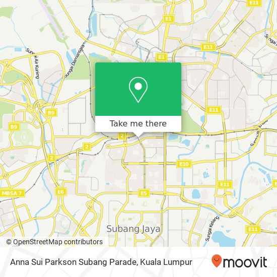 Anna Sui Parkson Subang Parade map