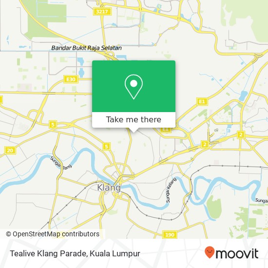 Peta Tealive Klang Parade