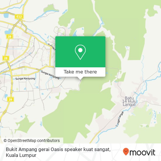 Bukit Ampang gerai Oasis speaker kuat sangat map