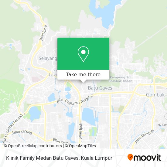 Peta Klinik Family Medan Batu Caves