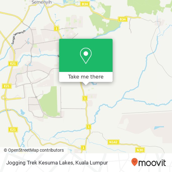 Jogging Trek Kesuma Lakes map