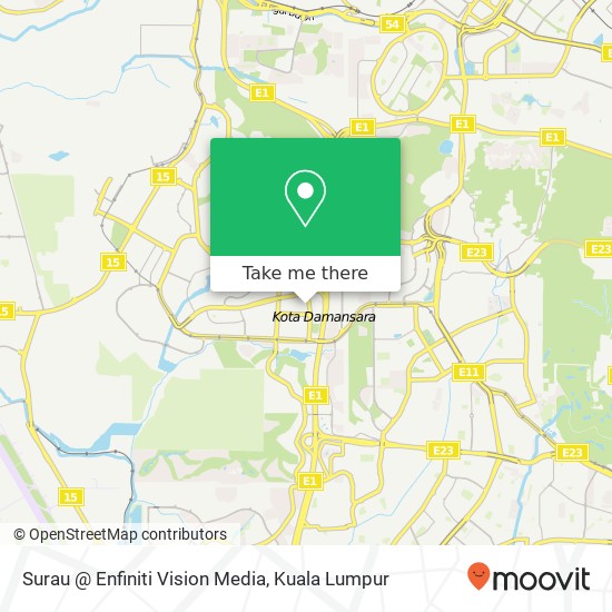 Surau @ Enfiniti Vision Media map