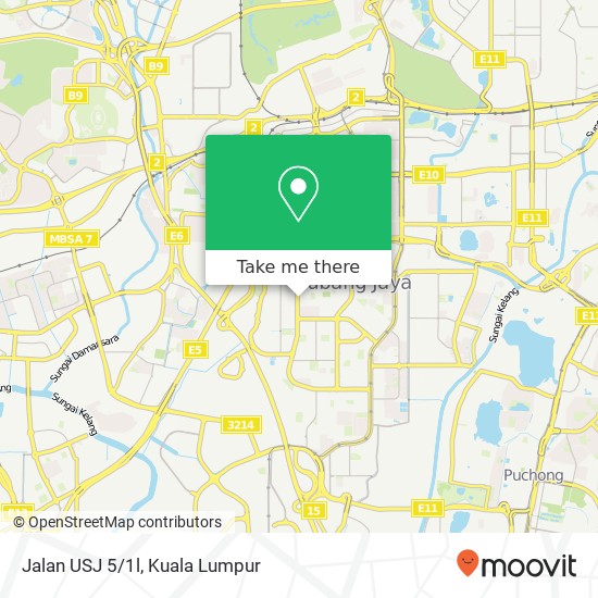 Jalan USJ 5/1l map