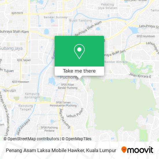 Penang Asam Laksa Mobile Hawker map