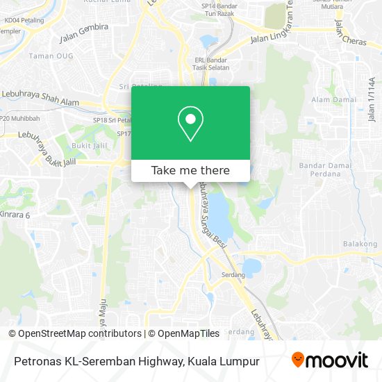 Petronas KL-Seremban Highway map