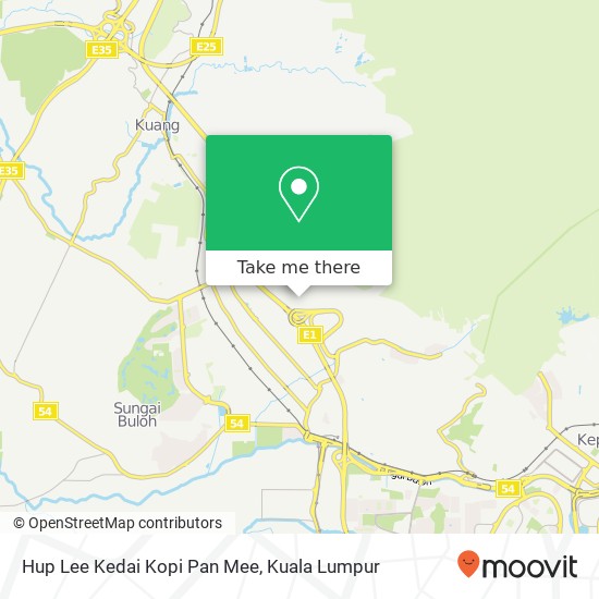 Hup Lee Kedai Kopi Pan Mee map