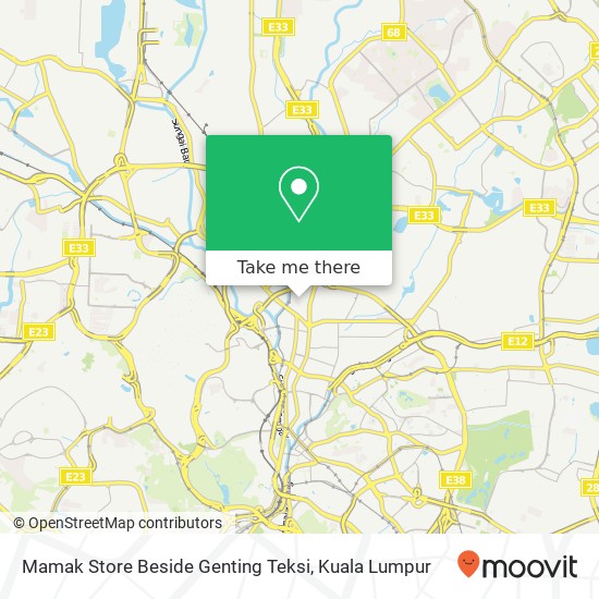 Mamak Store Beside Genting Teksi map