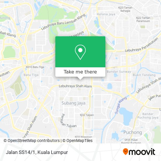 Jalan SS14/1 map