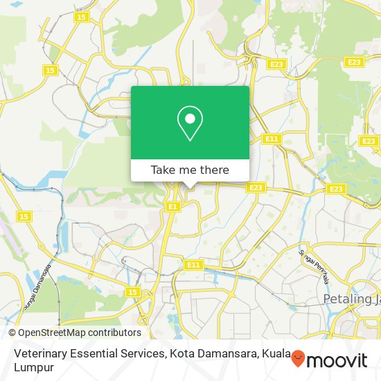 Veterinary Essential Services, Kota Damansara map