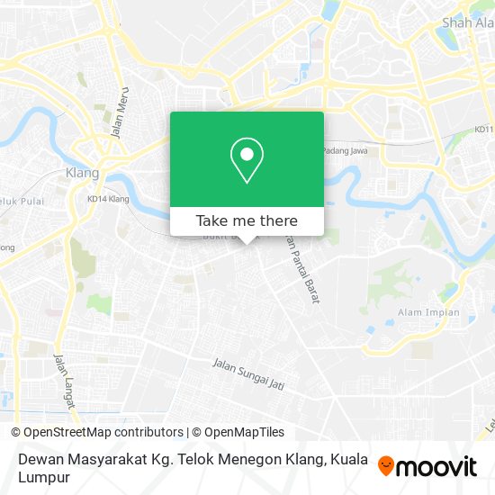 Dewan Masyarakat  Kg. Telok Menegon Klang map
