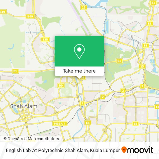 English Lab At Polytechnic Shah Alam map