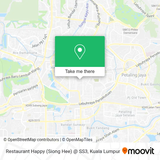 Restaurant Happy (Siong Hee) @ SS3 map