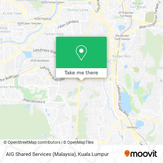 Peta AIG Shared Services (Malaysia)
