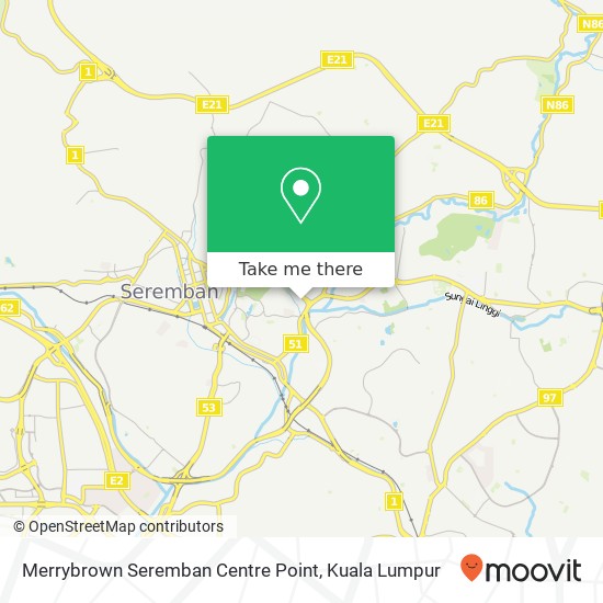 Merrybrown Seremban Centre Point map