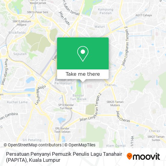 Persatuan Penyanyi Pemuzik Penulis Lagu Tanahair (PAPITA) map