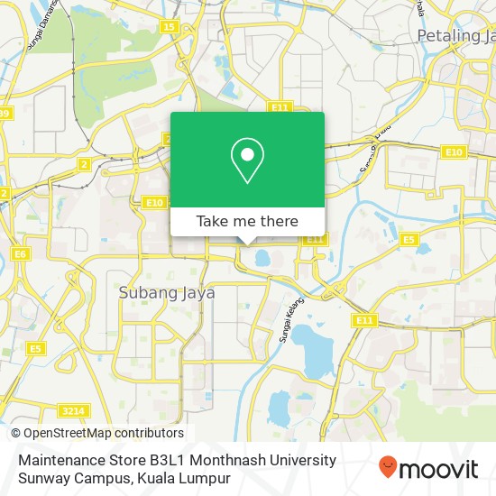 Maintenance Store B3L1 Monthnash University Sunway Campus map