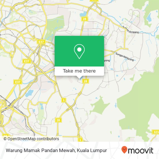 Warung Mamak Pandan Mewah map