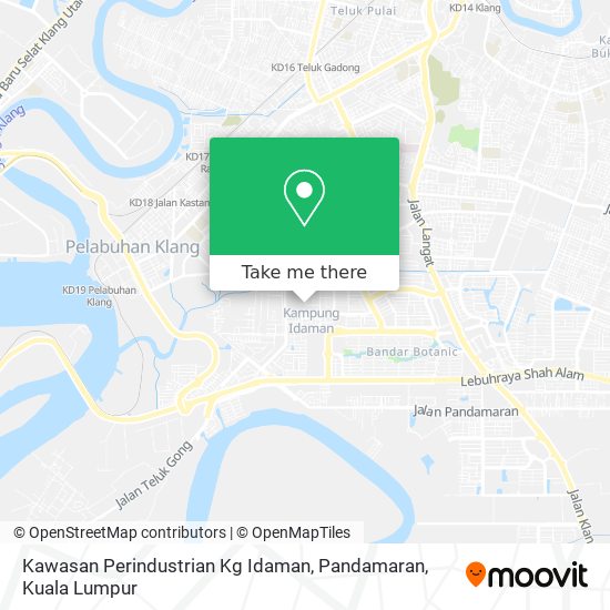 Kawasan Perindustrian Kg Idaman, Pandamaran map