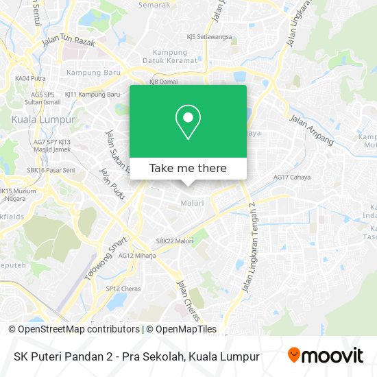 Peta SK Puteri Pandan 2 - Pra Sekolah