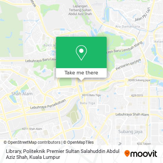 Library, Politeknik Premier Sultan Salahuddin Abdul Aziz Shah map