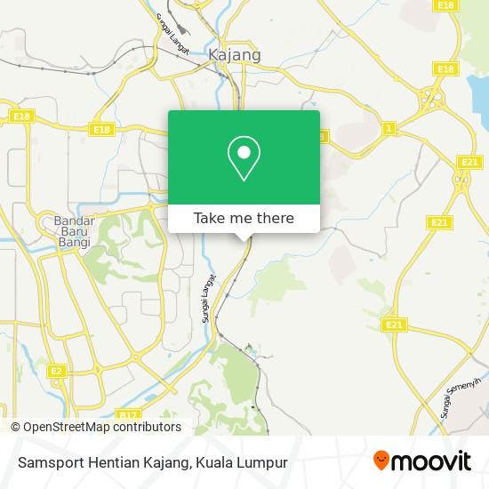 Samsport Hentian Kajang map