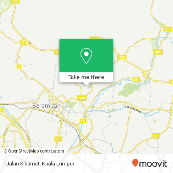 Jalan Sikamat map