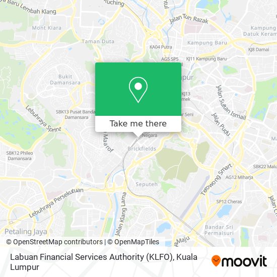Labuan Financial Services Authority (KLFO) map