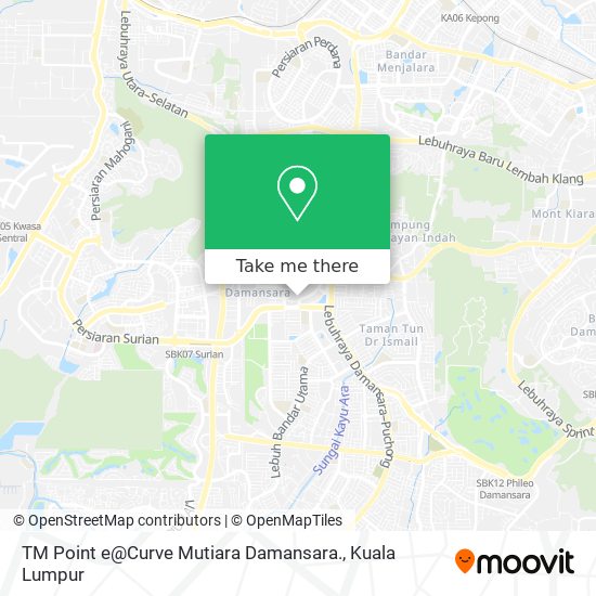 Peta TM Point e@Curve Mutiara Damansara.