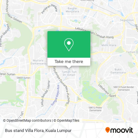 Bus stand Villa Flora map